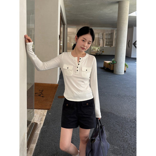 T恤女2026秋季设计感港风上衣