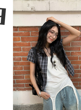 9hour 辣妹风叠穿单品抹胸女2026春季多穿设计感飘带内搭背心屁帘