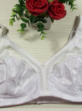 大码缩胸内衣 大罩杯白色半透明性感蕾丝超薄文胸75~100BCDE105E