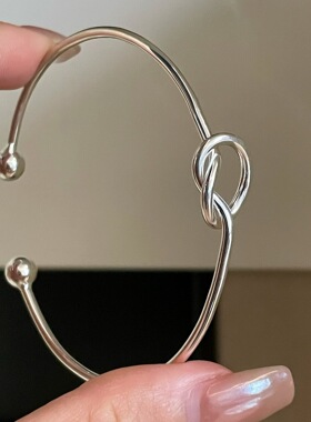 S925纯银打结简约手镯百搭