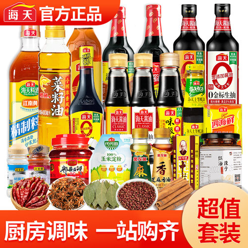 海天调味组合大全生抽老抽蚝油