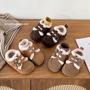 女童棉鞋冬季加绒儿童勃肯鞋男童二棉鞋女童鞋冬鞋子冬鞋冬天宝宝
