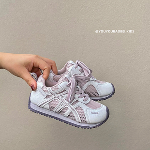 女童网面阿甘鞋2026春夏新款儿童单网透气运动鞋魔术贴软底休闲鞋