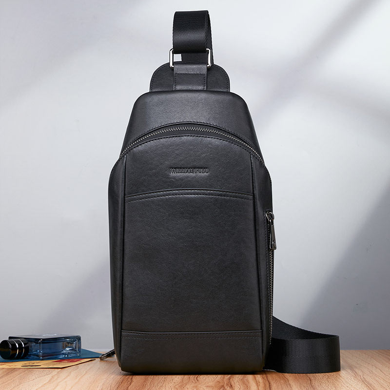 亏本清仓真皮新款英皇保罗男士斜挎包真皮背包胸包牛皮大容量商务