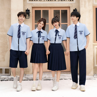 班服夏季学院风高中生毕业季短袖初中生运动会合唱演出服校服套装