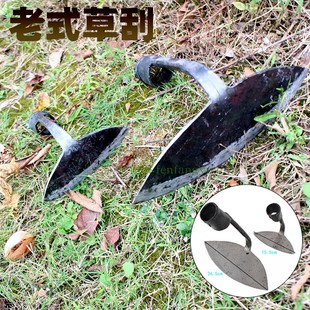 手工锻打宽锄全钢桐乡草刮锄草刨沟挖地锄头农用月牙铲加大加宽锄
