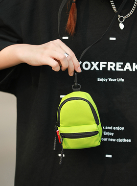 迷你挂脖小包ins潮牌耳机零钱包mini个性钥匙包小挎包背包小挂包