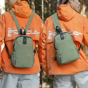 两用胸包双肩包男2026新款 户外运动斜挎包徒步登山背包学生小书包