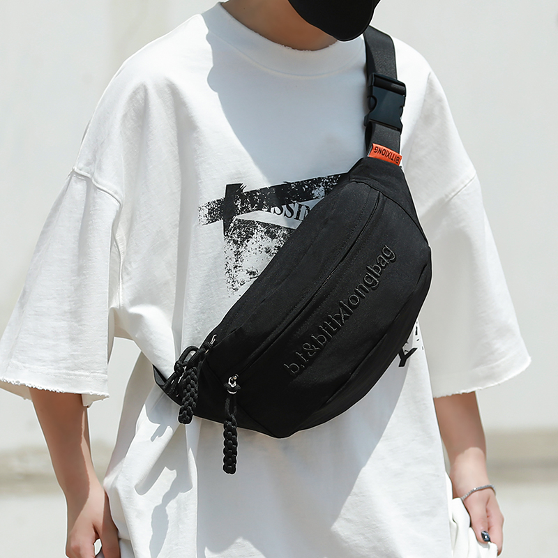 日系胸包男骑行运动手机腰包