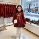 新款 女童冬装 蝴蝶结连衣裙2025年冬季 儿童圆领加厚亮片过冬拜年服