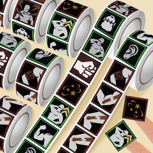 三角洲行动游戏图标卷卷贴纸游戏周边图标系统跑刀贴画创意贴纸