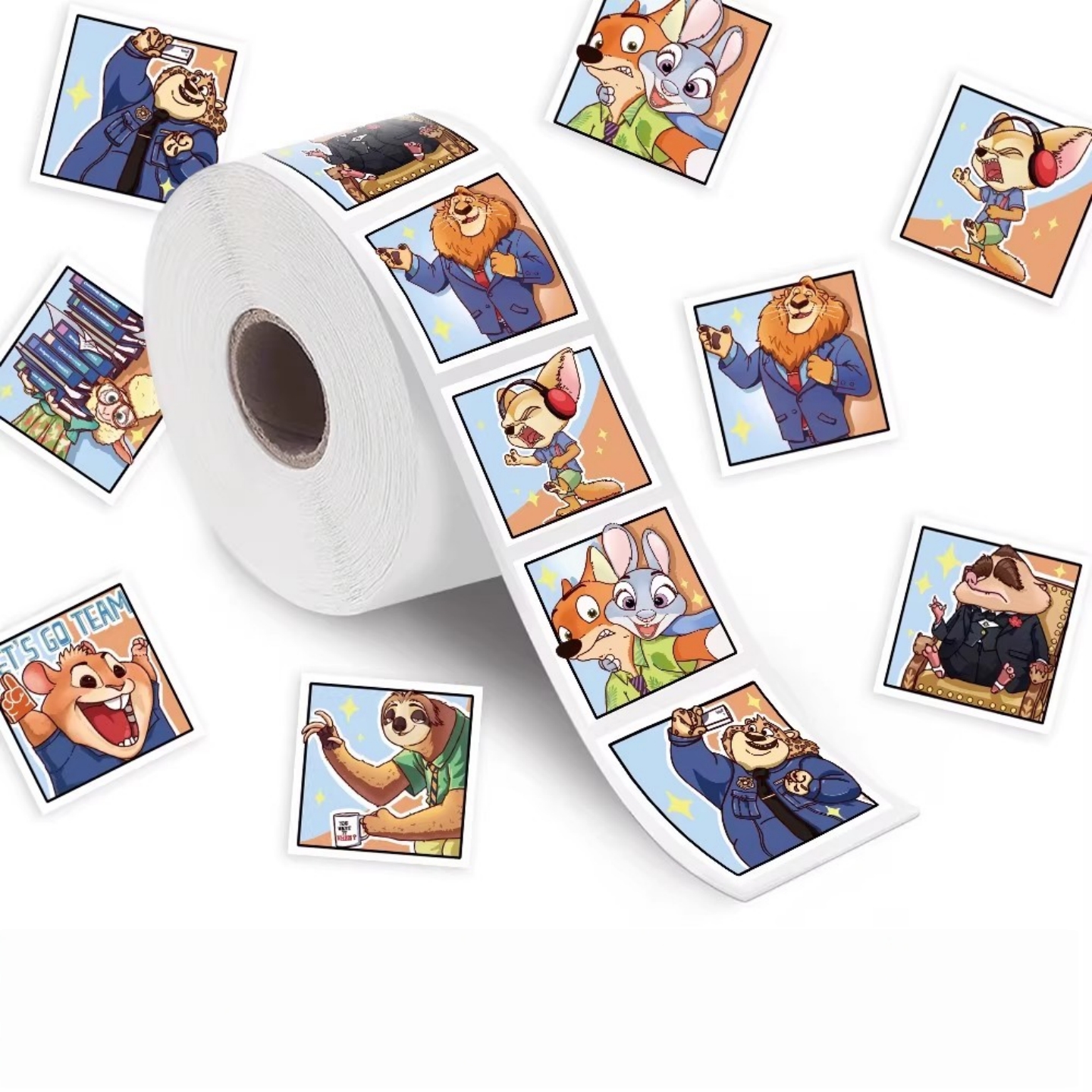 卡通疯狂朱迪尼克动物城卷卷贴纸