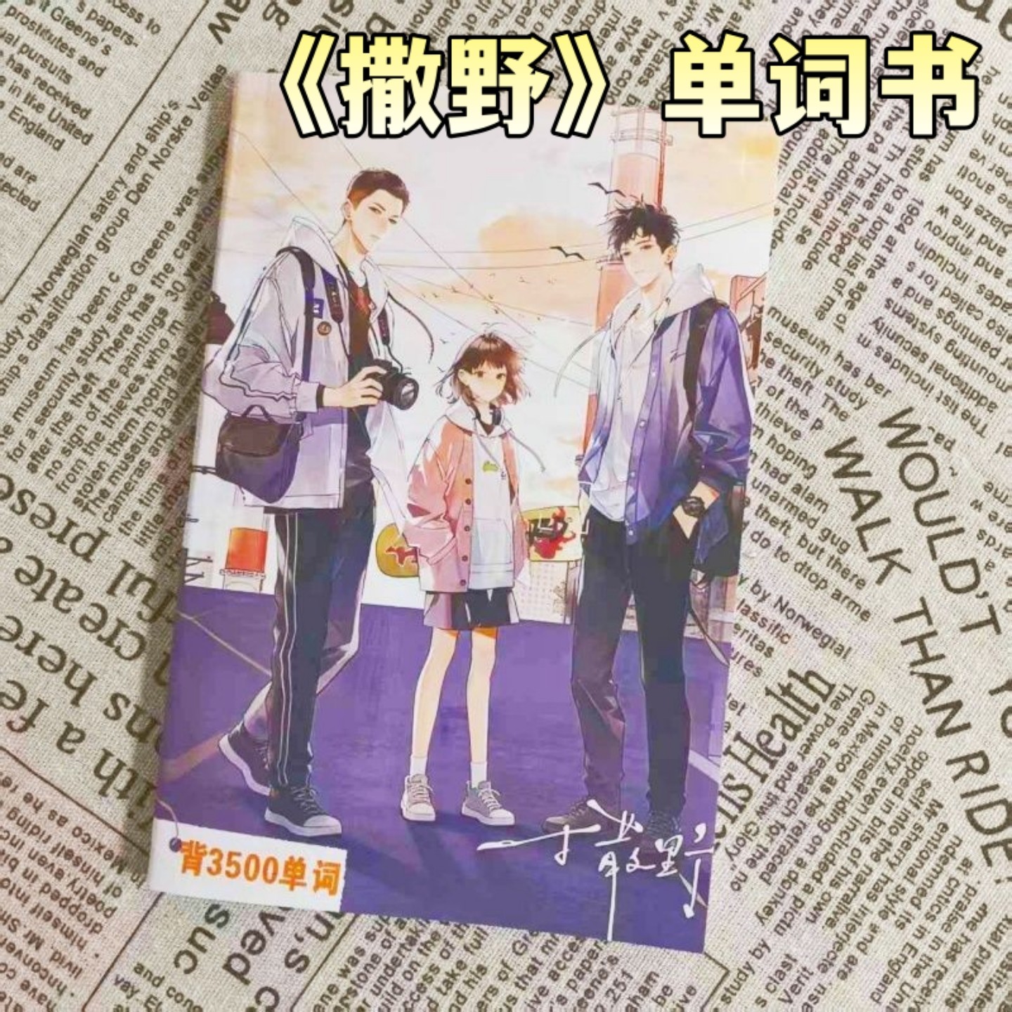 《撒野》打开英语3500小说单词本