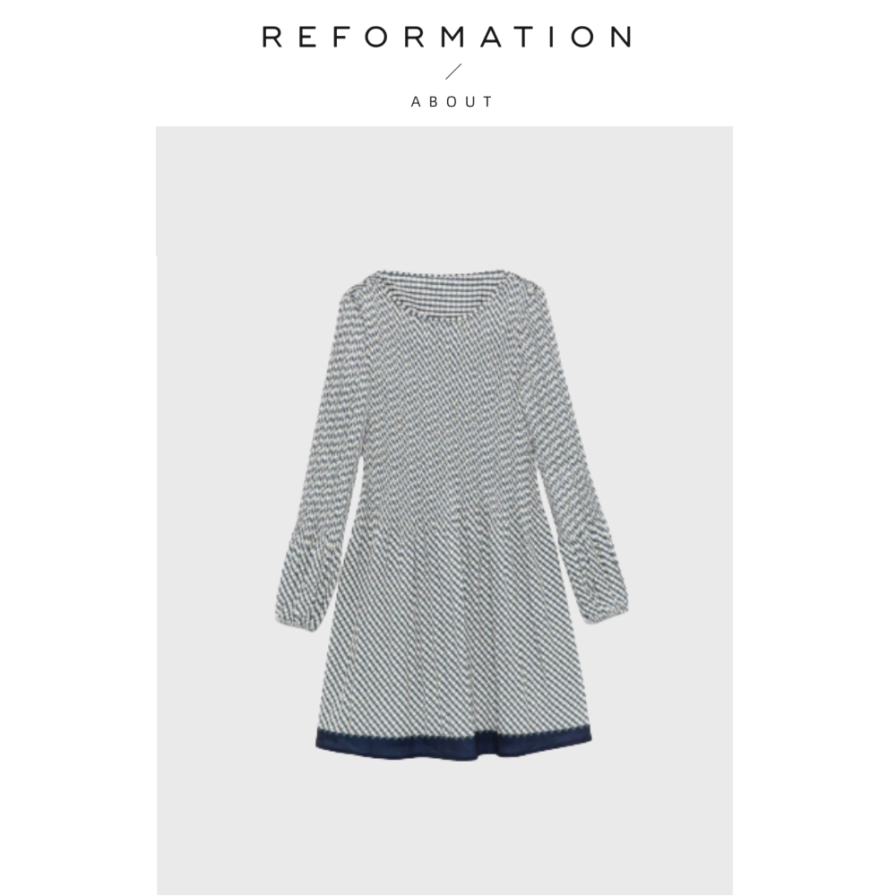 【现货】About Reformation风琴褶系列连衣裙经典复古宽松短裙