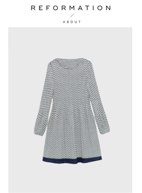 【现货】About Reformation风琴褶系列连衣裙经典复古宽松短裙