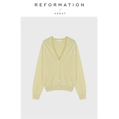 【现货】About Reformation背心开衫套装圆领无袖背心V领长袖开衫