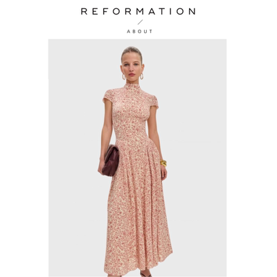 【现货】About Reformation法式连衣裙海边穿搭度假巨好看碎花裙