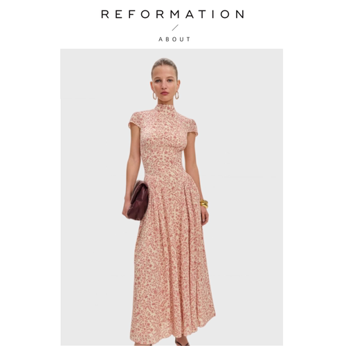 【现货】About Reformation法式连衣裙海边穿搭度假巨好看碎花裙