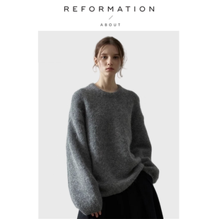 Reformation羊毛毛衣女设计师款 About 小众慵懒风针织 现货