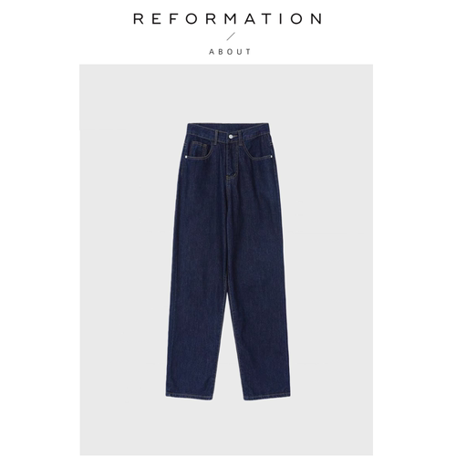 【现货】About Reformation宽松牛仔裤显瘦垂坠感拖地裤阔腿长裤