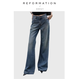 高腰显瘦牛仔裤 Reformation宽松阔腿裤 About 喇叭拖地裤 现货