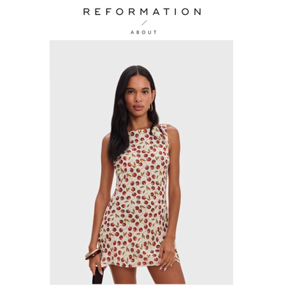 【现货】About Reformation连衣裙女小个子度假碎花气质背心裙子