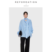 女极简随性垂荡领衬衣 Reformation老钱风苎麻衬衫 现货 About