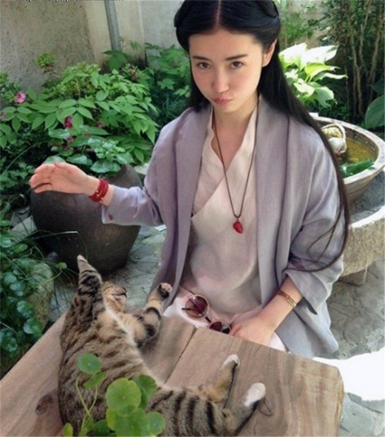李子柒同款棉麻复古禅服开衫外套