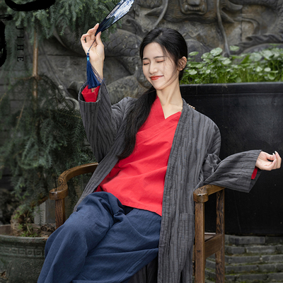 己荷初秋纯棉复古风宋制汉服