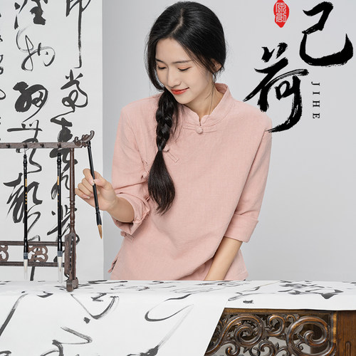 己荷亚麻2023春复古风