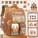 新款 6年级 小学生书包可爱水豚轻便减负护脊耐磨儿童双肩包1