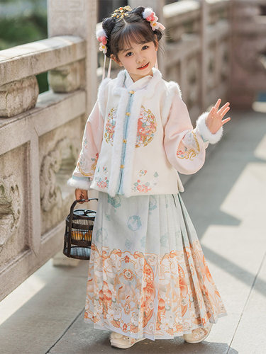 加绒春节女童拜年服汉服