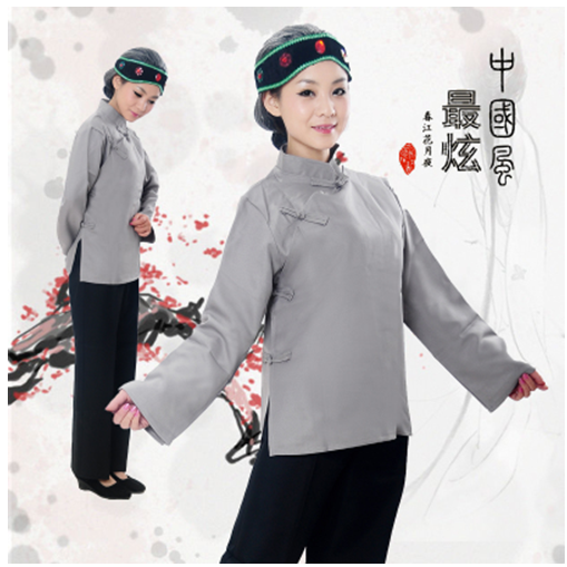 革命风老太太村姑假发套演出服