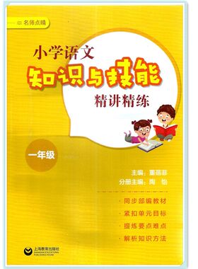 正版包邮名师点睛小学语文知识与技能精讲精练一年级全一册1年级通用版 同步部编教材紧扣单元目标提炼要点难点解析知识方法