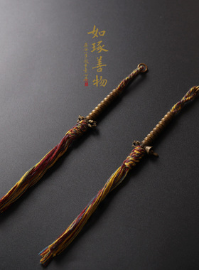黄铜金刚铃杵星月108佛珠挂件