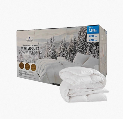 山姆正品全新Members Mark防螨白鹅绒冬被立体方舱工艺95%白鹅绒