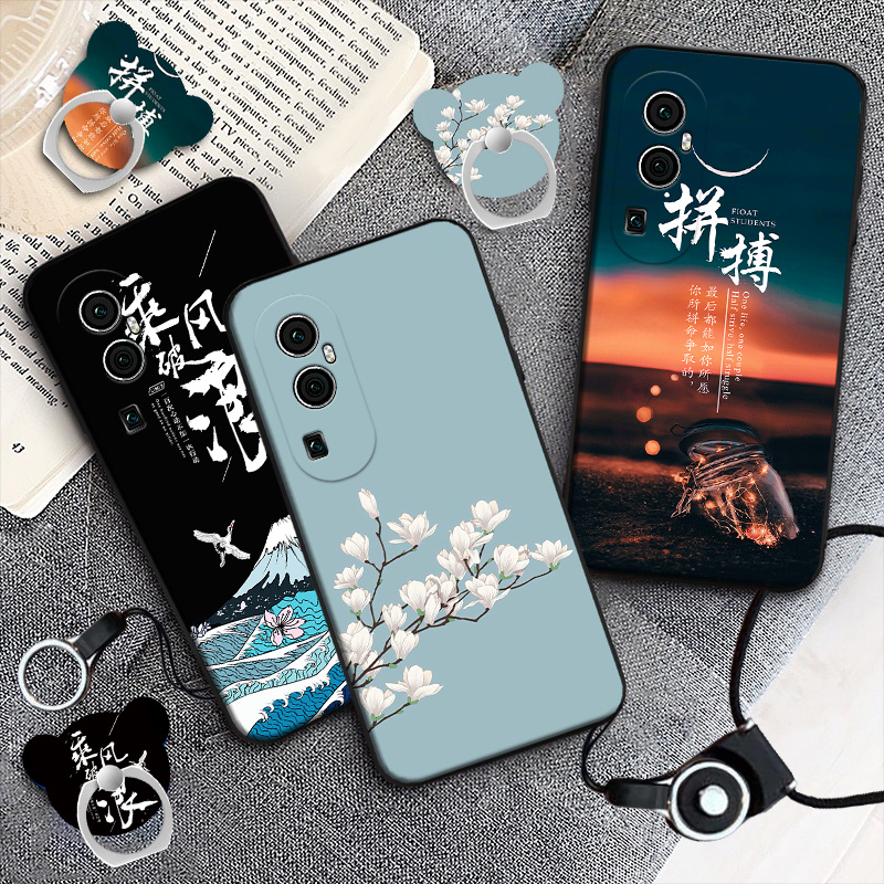 适用于OPPOPHU110手机壳日韩卡通漫画reno10pro+耐摔四边全包保护