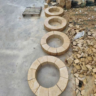 天然莱姆石复古花园砖路沿石花坛庭院菜地围边条石花园树坑围边石