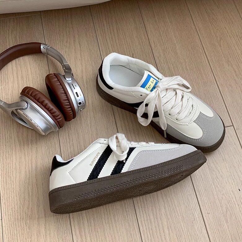 学生复古厚底德训鞋女款2026新款秋季设计感小众百搭休闲运动板鞋