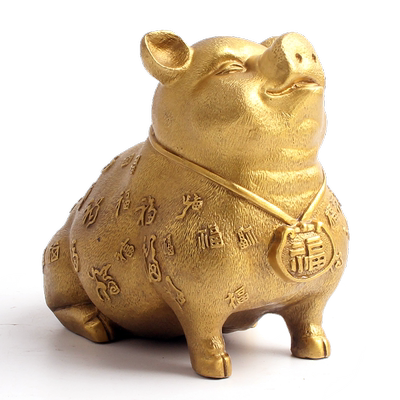 铜猪摆件吉祥物西北补角