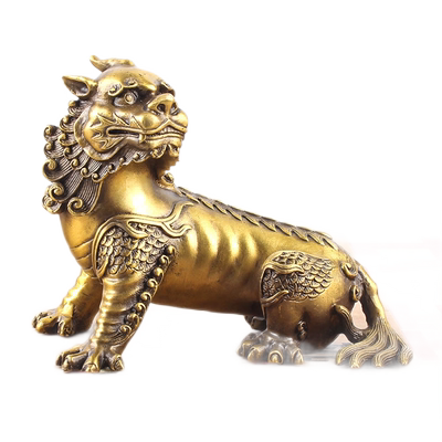 铜谛听摆件独角兽善听