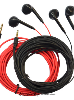 耳机耳麦高音质有线加长入耳式手机电脑电视直播通用加长3米5米