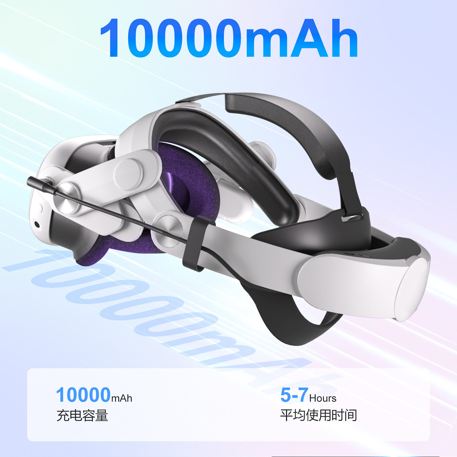 Meta quest3s头戴Oculus quest3vr配件头带HeadStrap移动快充电源