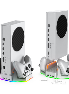 XboxSeriesS主机散热底座XSS双电池手柄座充SeriesS主机底座支架