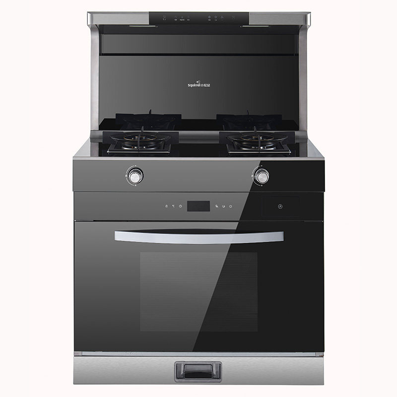 小松鼠集成灶家用一体油烟机消毒柜蒸烤烤箱燃气灶灶台zk512