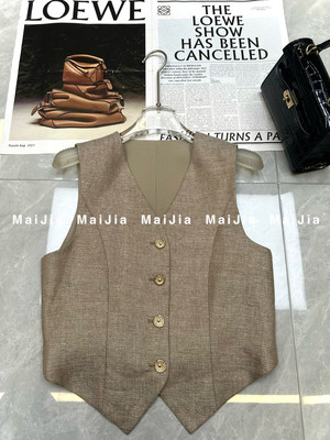 26夏上新法式复古时尚洋气减龄百搭显瘦气质简约松弛金丝背心马甲