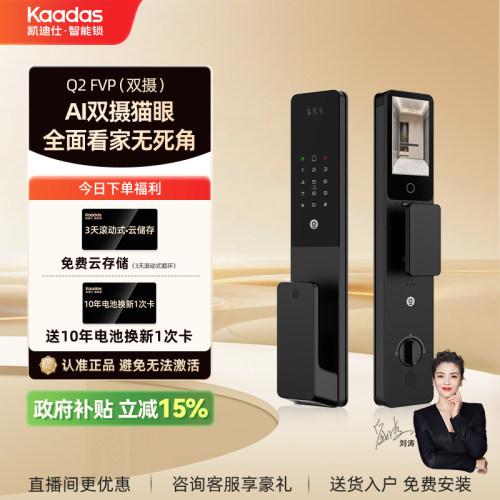 凯迪仕智能门锁Q2FVP双摄