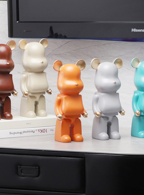 暴力熊树脂摆件北欧彩色