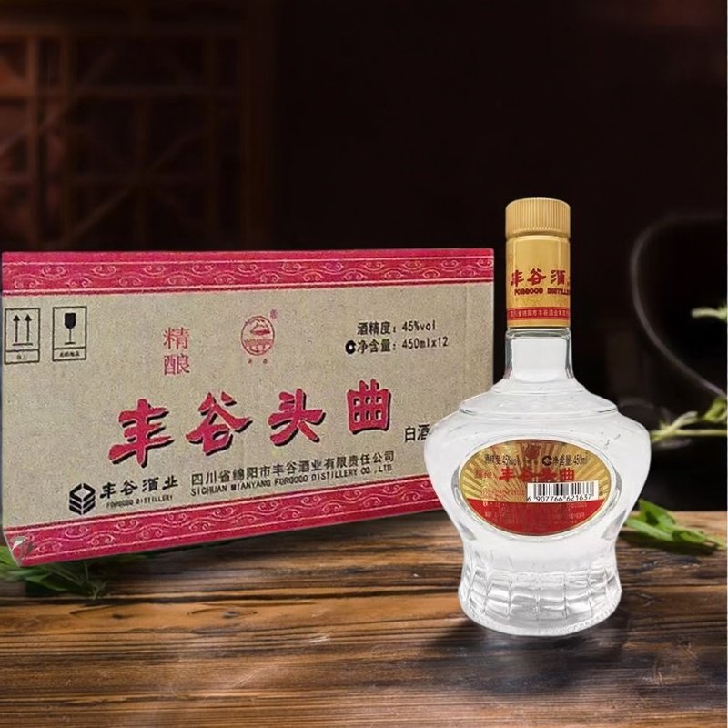 四川绵阳丰谷头曲45度浓香型白酒450毫升一箱6瓶正品包邮破损包赔,酒类,其他酒类,淘宝优惠券,粉丝福利购,淘宝优惠卷