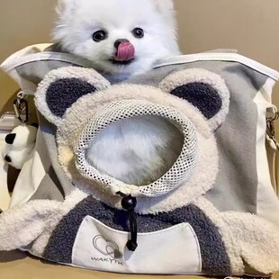 猫包外出便携单肩斜挎包狗狗背包可露头猫咪小型宠物包透气时尚包
